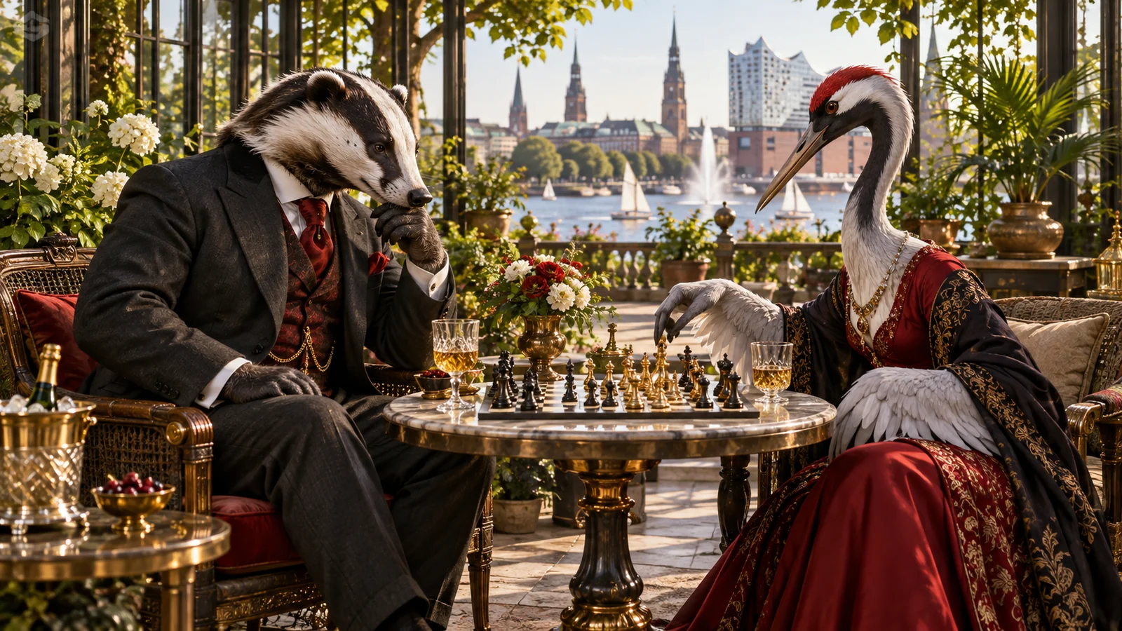 Bizzo Casino Figuren in einer thematischen Szene